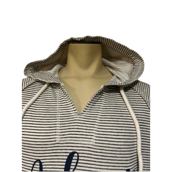 TOO COOL RESORT WEAR Pet Adopt Striped Beach French Terry Hoodie Sweatshirt XL - Picture 6 of 11